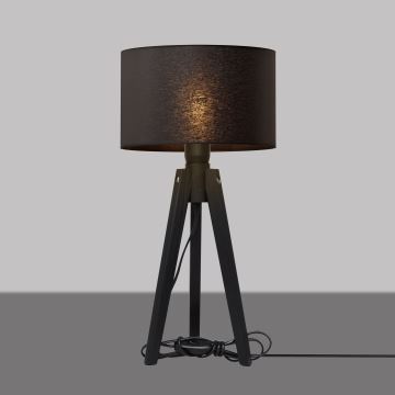 Lampă de masă ALBA 1xE27/60W/230V negru/pin