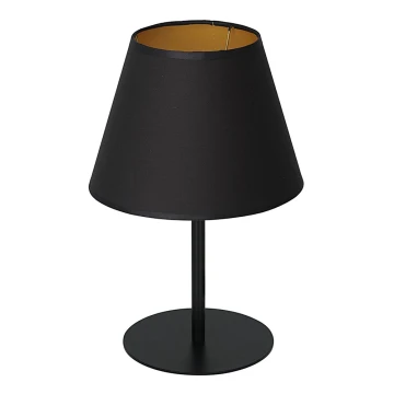 Lampă de masă ARDEN 1xE27/60W/230V d. 20 cm neagră/aurie