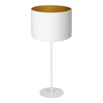 Lampă de masă ARDEN 1xE27/60W/230V d. 25 cm albă/aurie