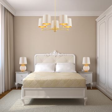 Lampă de masă Argon 8535 HAMILTON 1xE27/15W/230V crem/bej