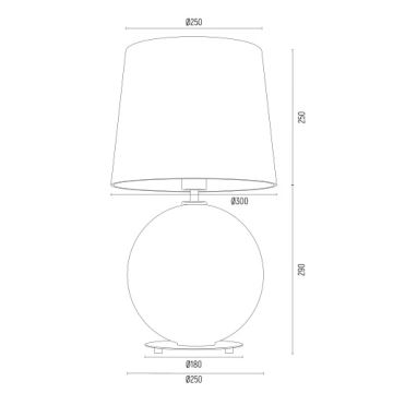 Lampă de masă Argon 8535 HAMILTON 1xE27/15W/230V crem/bej