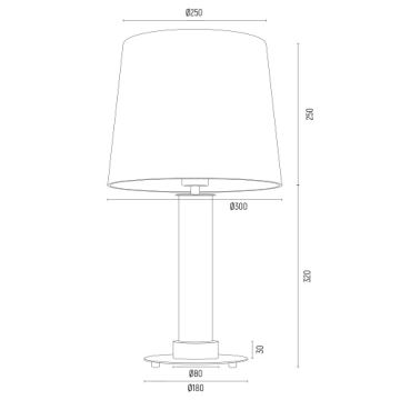 Lampă de masă Argon 8540 HAMILTON 1xE27/15W/230V alb