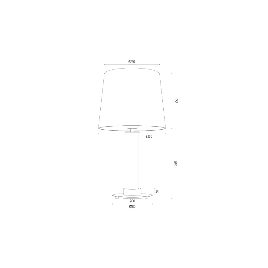 Lampă de masă Argon 8540 HAMILTON 1xE27/15W/230V alb