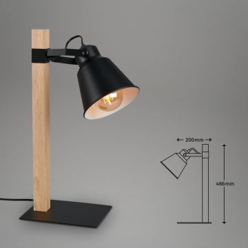 Lampă de masă Briloner 7406-015 TALE 1xE27/25W/230V negru