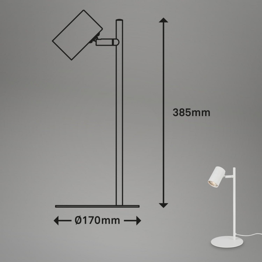 Lampă de masă Briloner 7408-016 RETRO 1xGU10/9W/230V alb