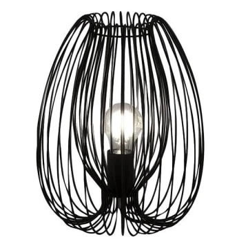 Lampă de masă CAMP 1xE27/40W/230V neagră Fabas Luce 3677-34-101