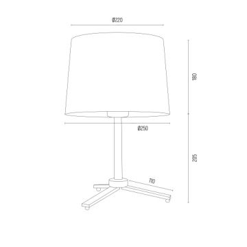 Lampă de masă CAVALINO 1xE27/15W/230V crem/negru Argon 8319