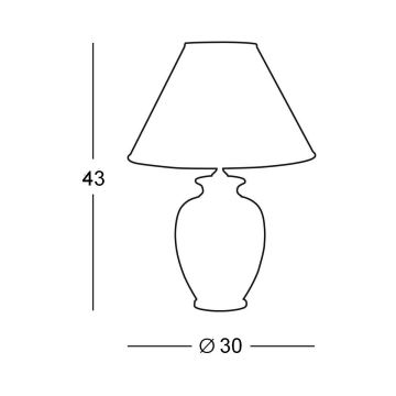Lampă de masă CHIARA 1xE27/100W/230V albă d. 30 cm Kolarz A1340.70