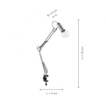 Lampă de masă cu clemă TURN ME 1xE27/60W/230V Leuchten Direkt 14773-55