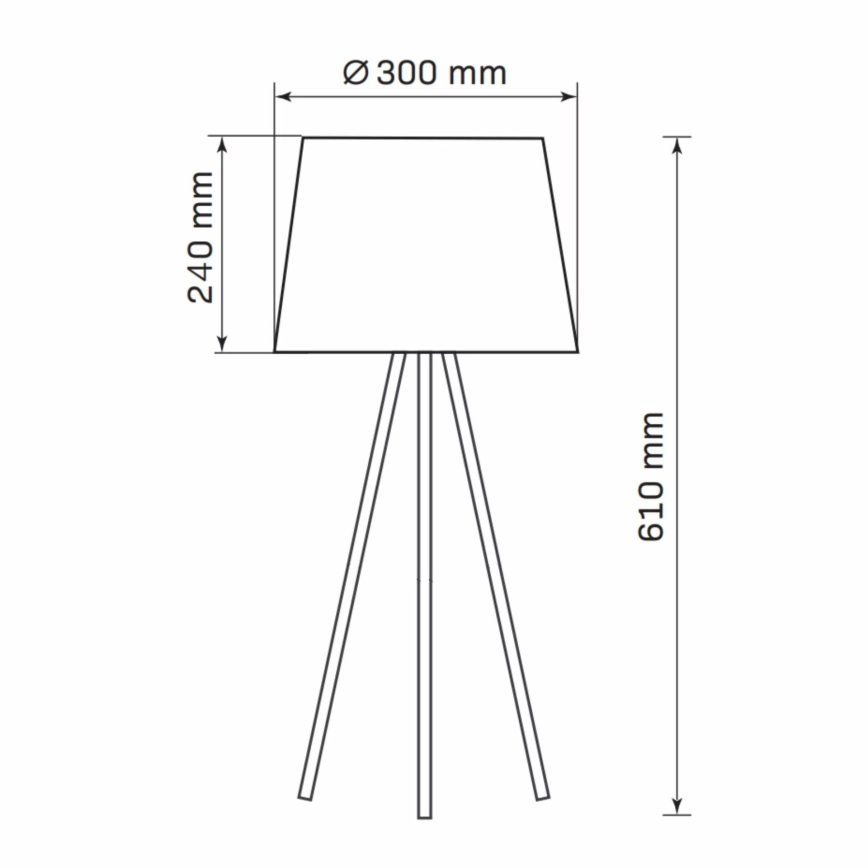 Lampă de masă ELENA 1xE27/20W/230V alb