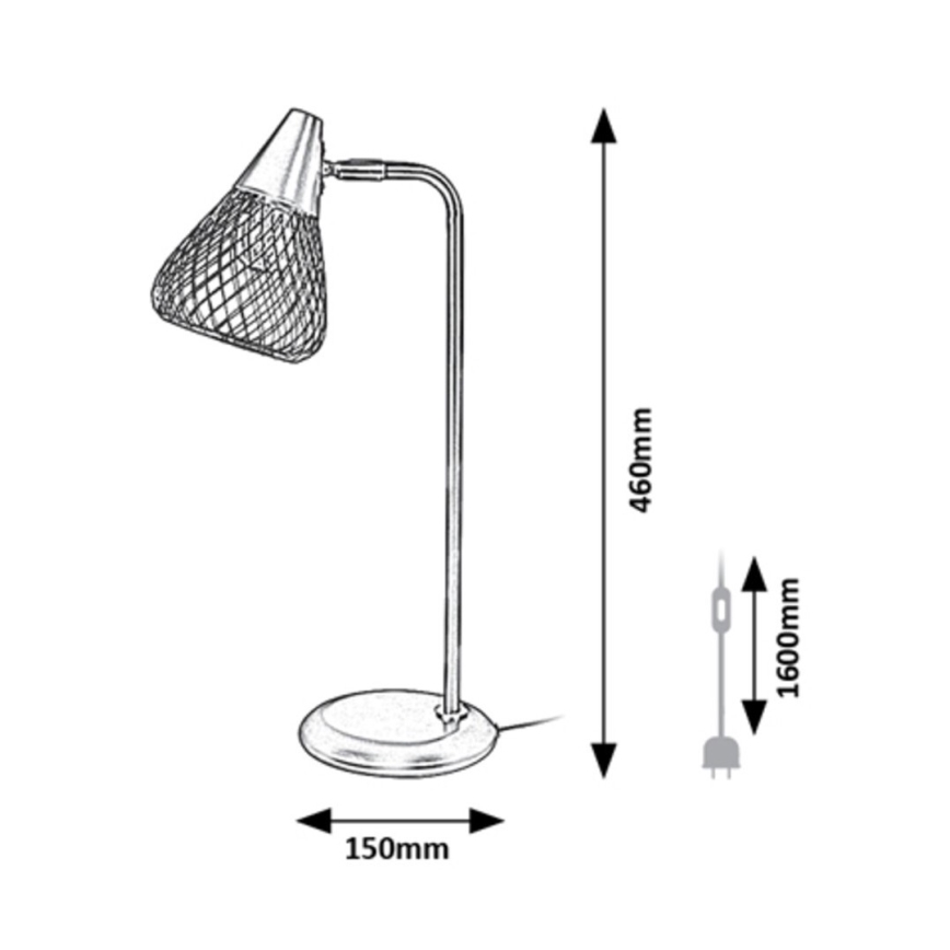 Lampă de masă 1xE14/25W/230V gri Rabalux