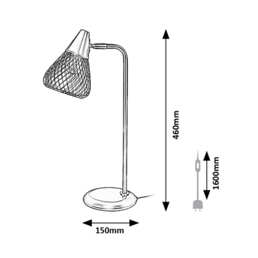 Lampă de masă 1xE14/25W/230V neagră Rabalux