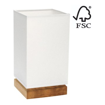 Lampă de masă FIRE 1xE27/25W/230V stejar/alb – certificat FSC