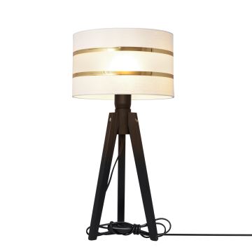 Lampă de masă HELEN 1xE27/60W/230V alb/auriu/pin