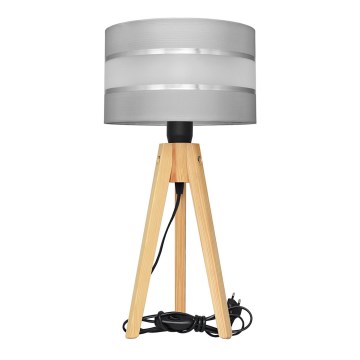 Lampă de masă HELEN 1xE27/60W/230V gri/crom/pin