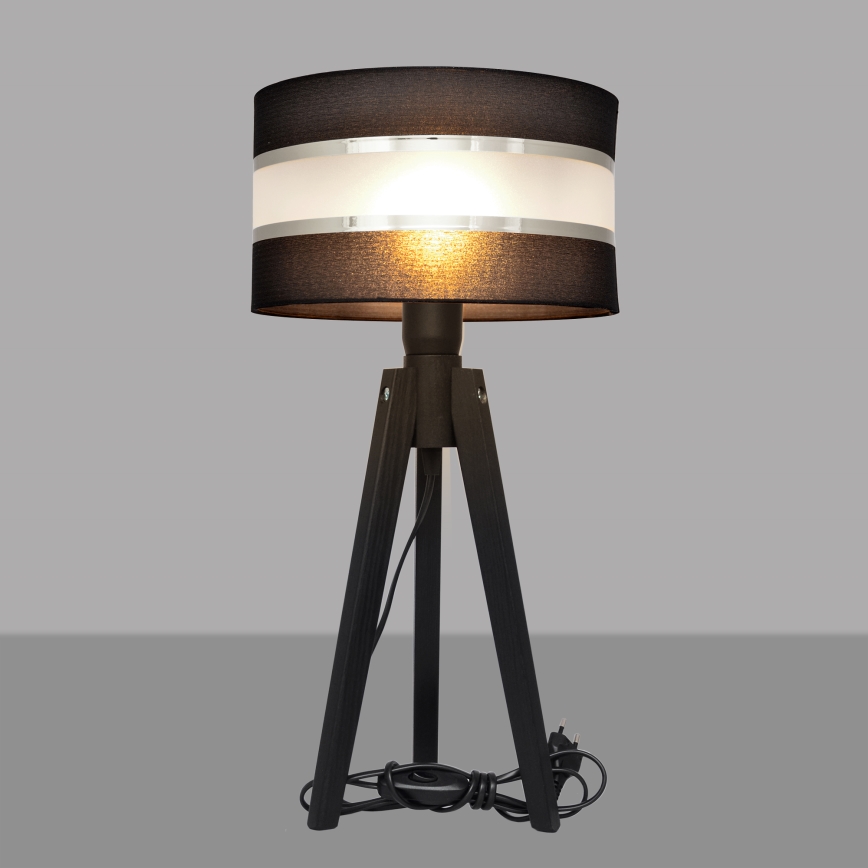 Lampă de masă HELEN 1xE27/60W/230V negru/crom/pin