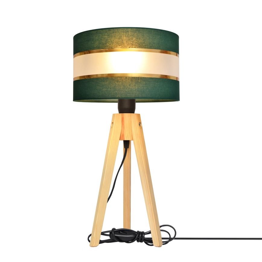 Lampă de masă HELEN 1xE27/60W/230V verde/auriu/pin