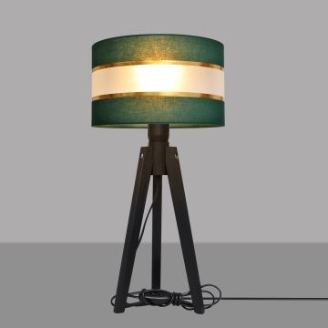 Lampă de masă HELEN 1xE27/60W/230V verde/auriu/pin