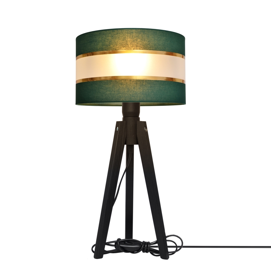 Lampă de masă HELEN 1xE27/60W/230V verde/auriu/pin