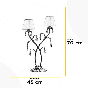 Lampă de masă JACQUELINE 2xE14/6W/230V 70 cm ONLI