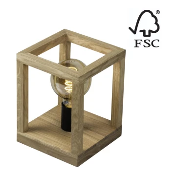 Lampă de masă KAGO 1xE27/60W/230V stejar mat – certificat FSC
