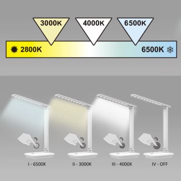 Lampă de masă LED dimabilă VINTO LED/8W/230V albă