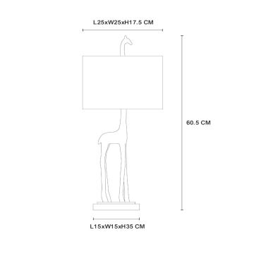 Lampă de masă Lucide 10506/81/02 EXTRAVAGANZA MISS TALL 1xE27/60W/230V auriu