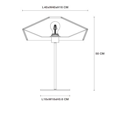 Lampă de masă Lucide 10513/40/72 YUNKAI 1xE27/60W/230V maro