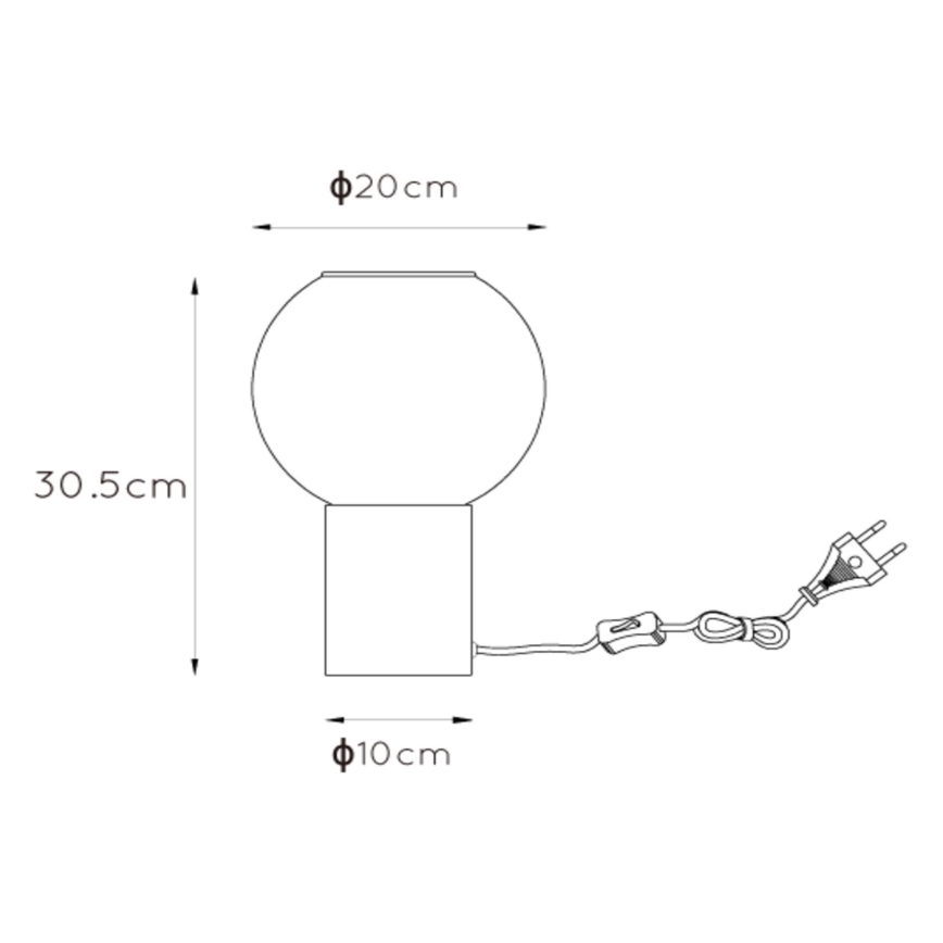 Lampă de masă Lucide 45502/01/30 MARIUS 1xE27/40W/230V negru