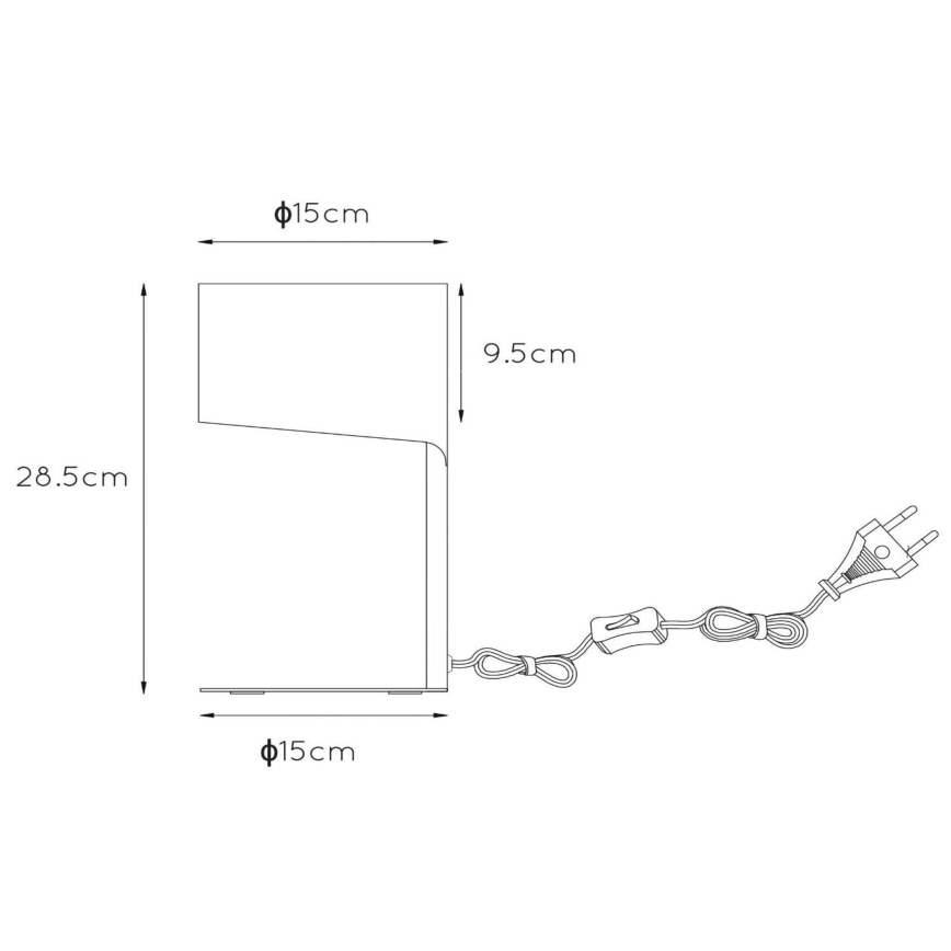 Lampă de masă Lucide 45504/01/31 KNULLE 1xE14/40W/230V alb