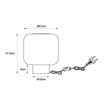 Lampă de masă Lucide 45505/01/30 ELOISE 1xE27/40W/230V negru