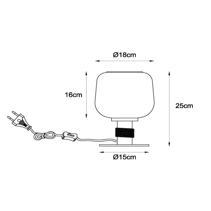 Lampă de masă Lucide 45508/01/62 ILONA 1xE27/40W/230V negru/bej