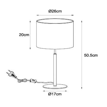 Lampă de masă Lucide 45509/81/38 MAYA 1xE27/40W/230V crem