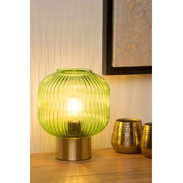 Lampă de masă Lucide 45586/20/33 MALOTO 1xE27/40W/230V verde/auriu