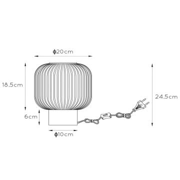 Lampă de masă Lucide 45586/20/33 MALOTO 1xE27/40W/230V verde/auriu