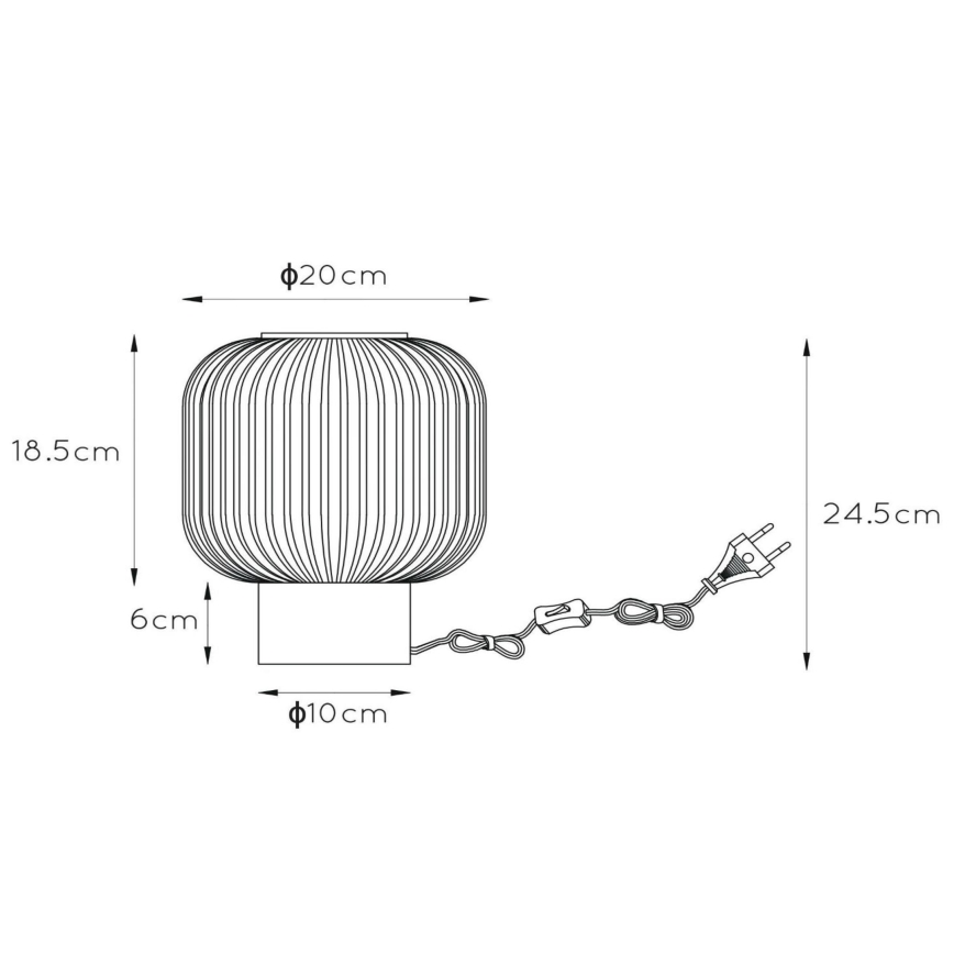 Lampă de masă Lucide 45586/20/33 MALOTO 1xE27/40W/230V verde/auriu