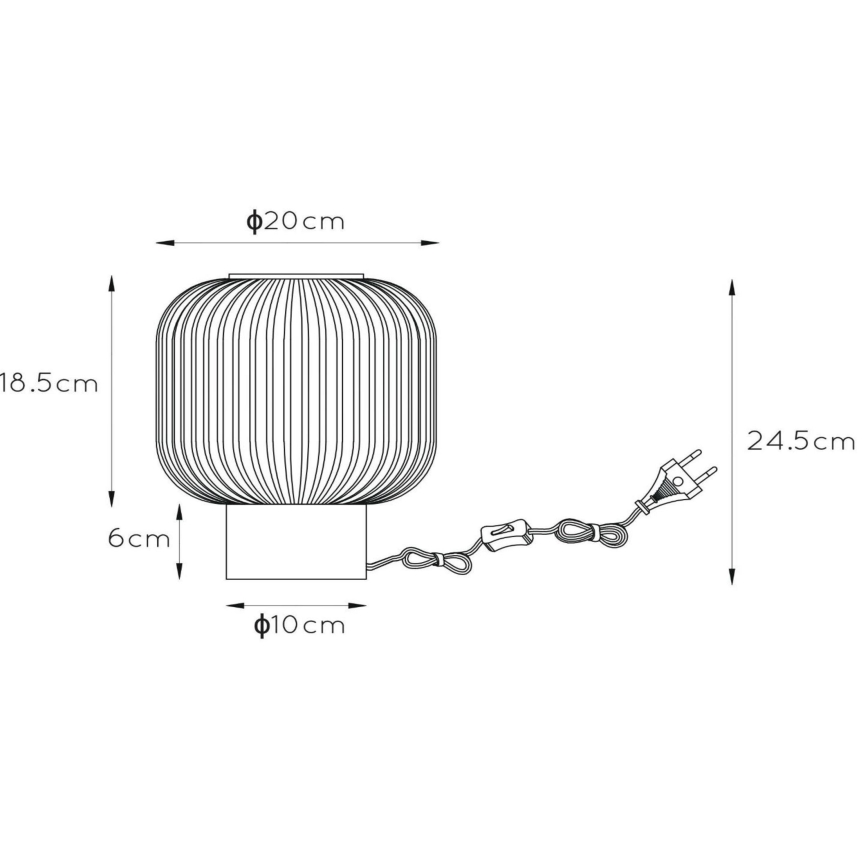 Lampă de masă Lucide 45586/20/62 MALOTO 1xE27/40W/230V bej/auriu