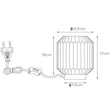 Lampă de masă Lucide 45595/01/31 SUENO 1xE14/40W/230V crem