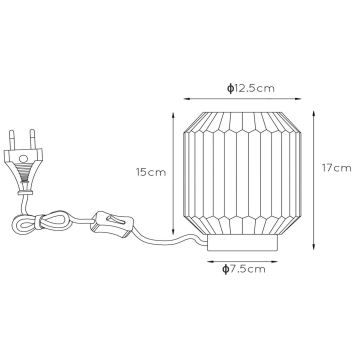 Lampă de masă Lucide 45595/01/66 SUENO 1xE14/40W/230V roz