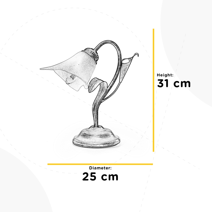 Lampă de masă LUCREZIA 1xE14/6W/230V bronz ONLI