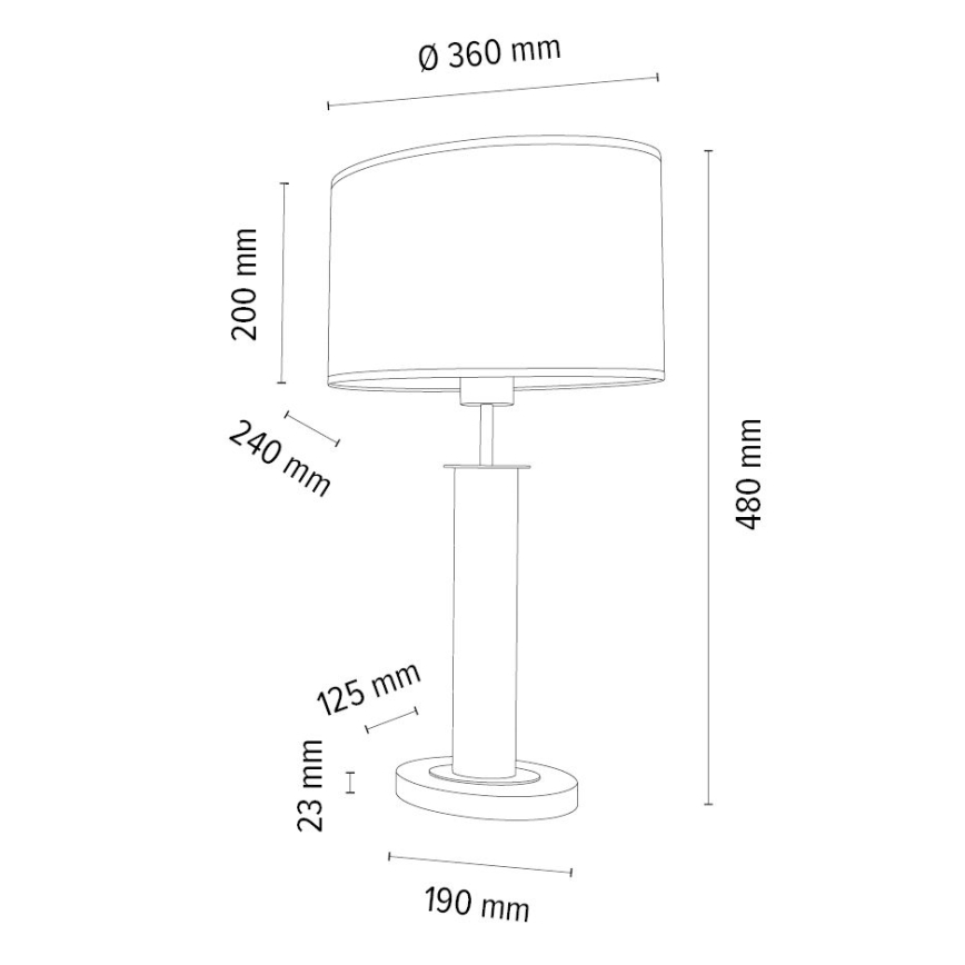 Lampă de masă MERCEDES 1xE27/40W/230V stejar – certificat FSC