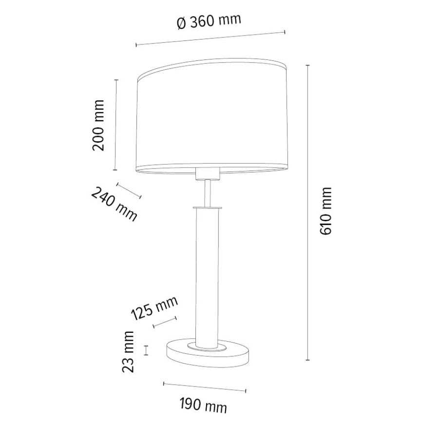 Lampă de masă MERCEDES 1xE27/40W/230V stejar – certificat FSC