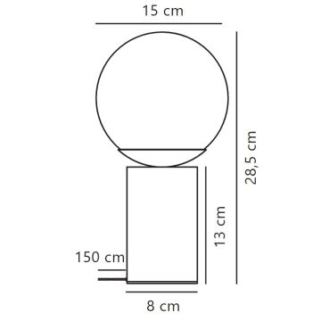 Lampă de masă Nordlux LILLY 1xE14/25W/230V marmură/gri