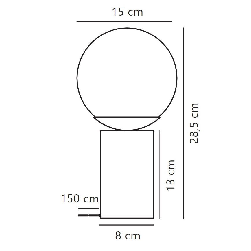 Lampă de masă Nordlux LILLY 1xE14/25W/230V marmură/gri