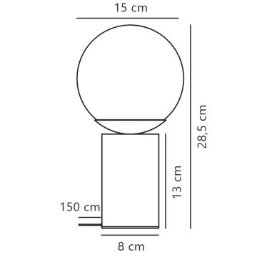 Lampă de masă Nordlux LILLY 1xE14/25W/230V marmură/maro