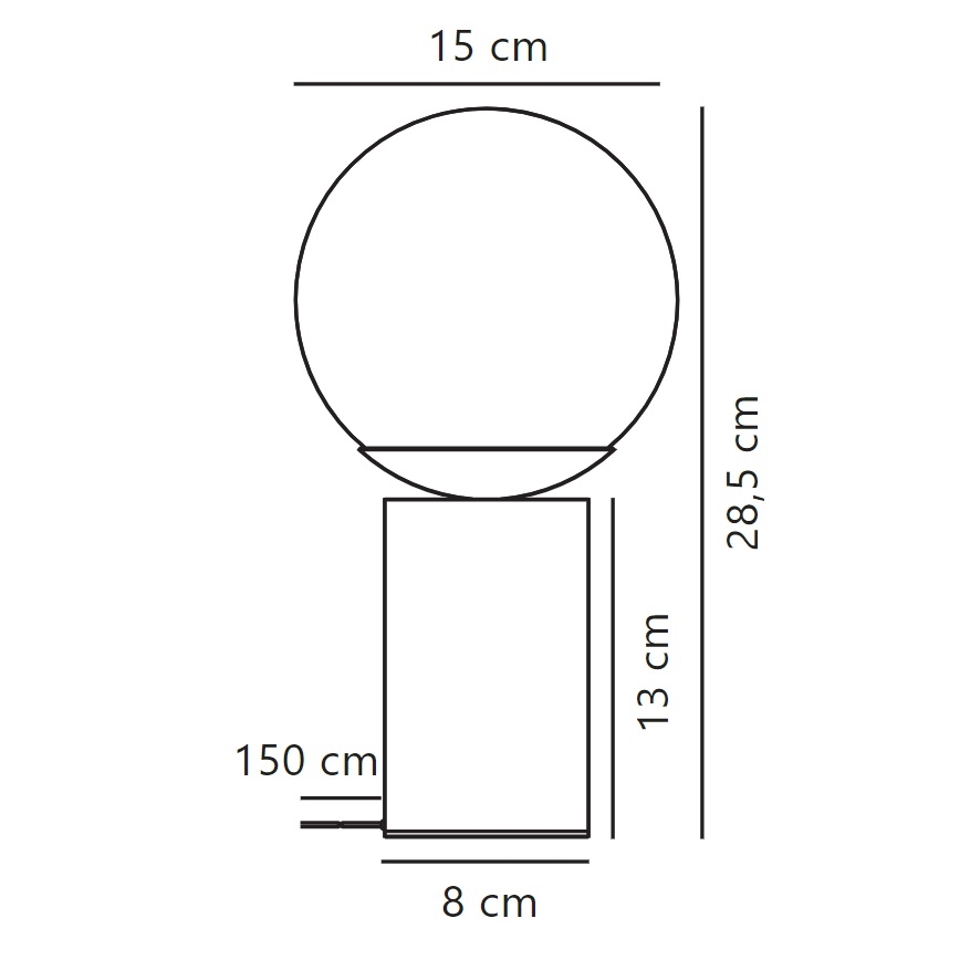 Lampă de masă Nordlux LILLY 1xE14/25W/230V marmură/maro