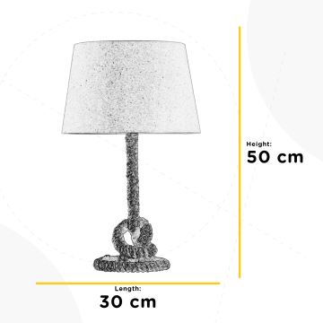 Lampă de masă ONLI CORDA 1xE27/22W/230V 50 cm bej