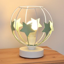 Lampă de masă pentru copii STARS 1xE27/15W/230V verde/alb