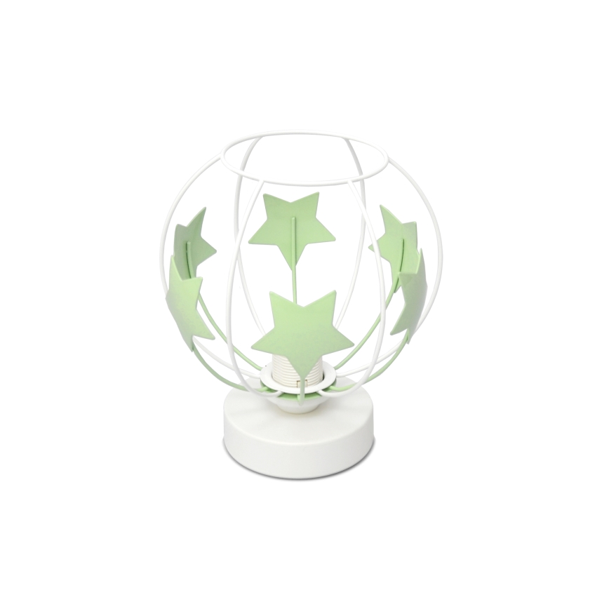 Lampă de masă pentru copii STARS 1xE27/15W/230V verde/alb