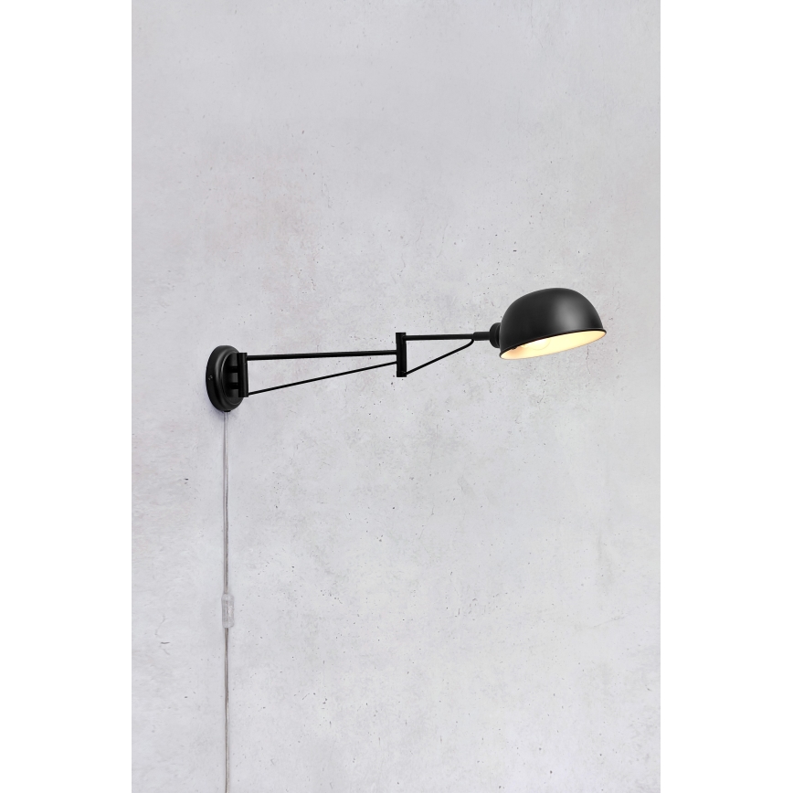 Lampă de masă PORTLAND 1xE27/40W/230V negru Markslöjd 108587